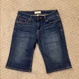 Jean knee-length shorts